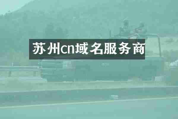 苏州cn域名服务商