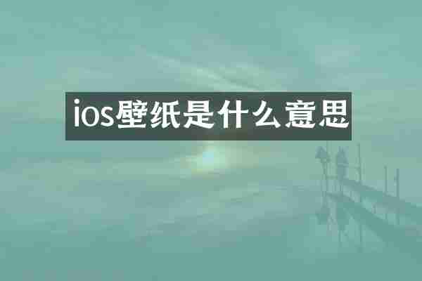ios壁纸是什么意思