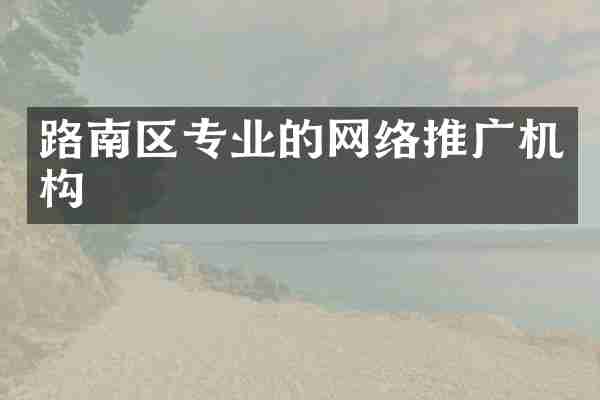 路南区专业的网络推广机构