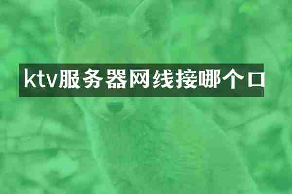 ktv服务器网线接哪个口
