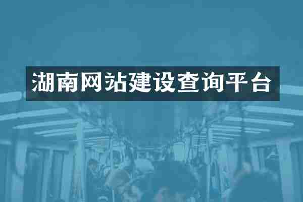 湖南网站建设查询平台