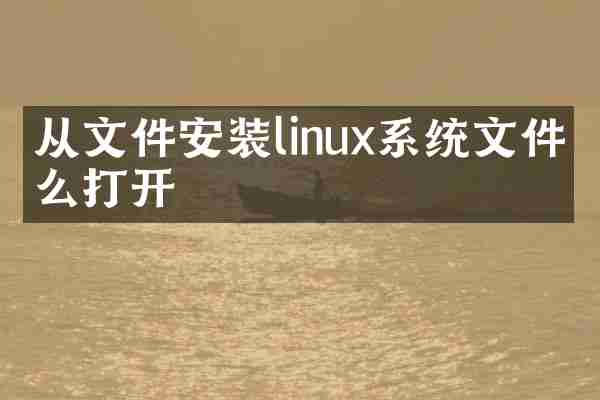从文件安装linux系统文件怎么打开