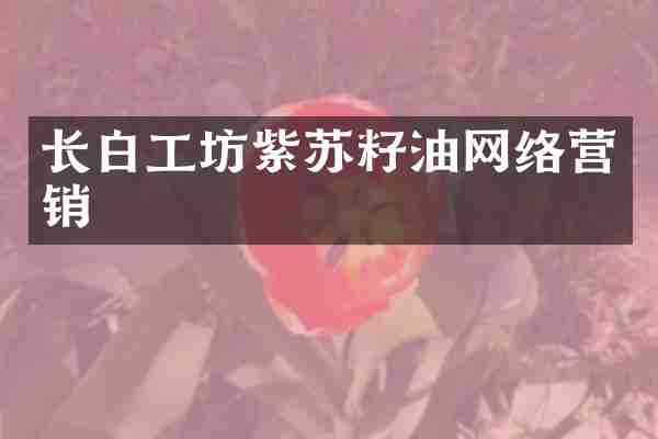 长白工坊紫苏籽油网络营销