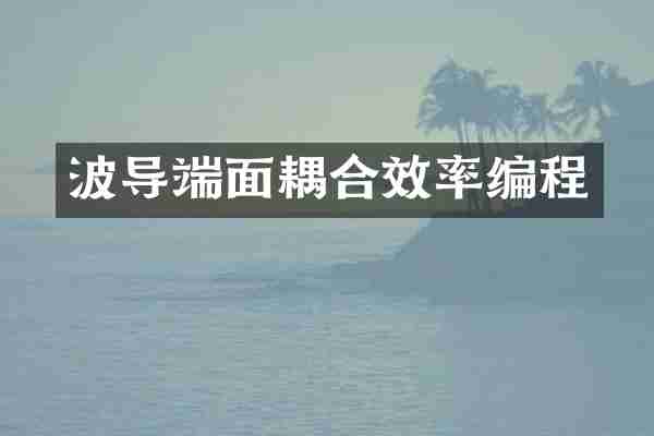 波导端面耦合效率编程
