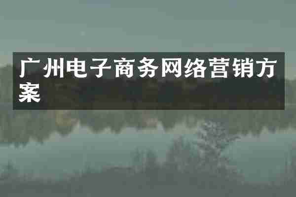 广州电子商务网络营销方案