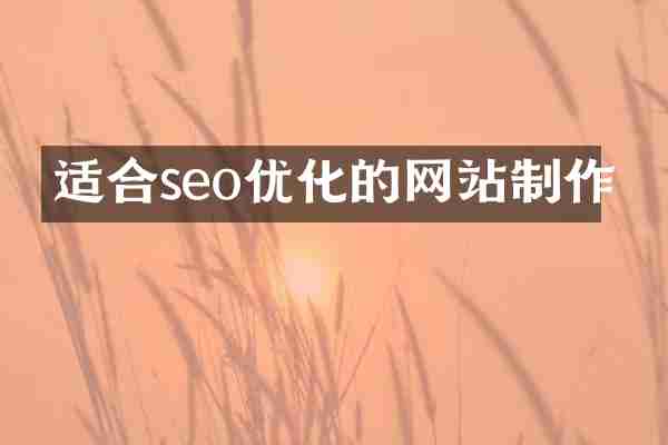 适合seo优化的网站制作