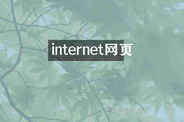 internet网页