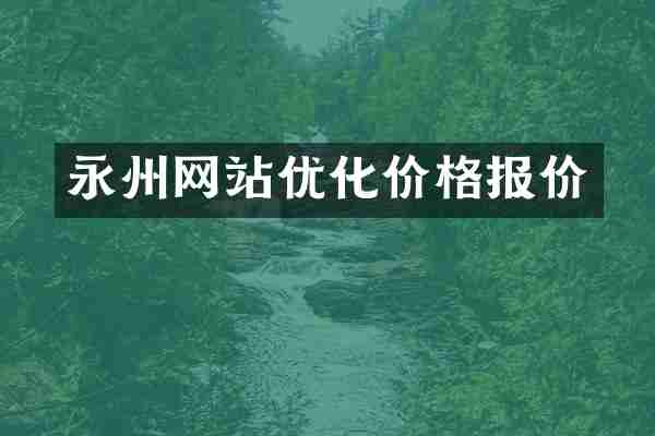 永州网站优化价格报价