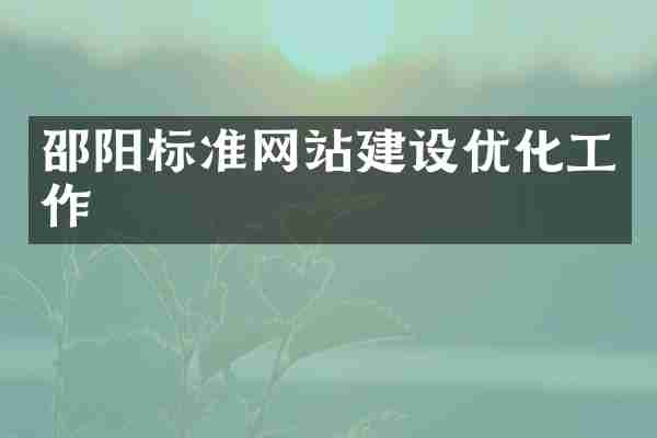 邵阳标准网站建设优化工作