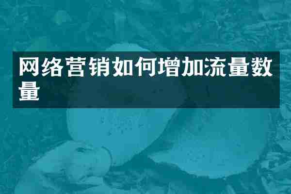 网络营销如何增加流量数量