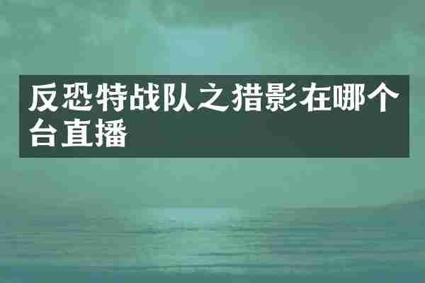 反恐特战队之猎影在哪个台直播