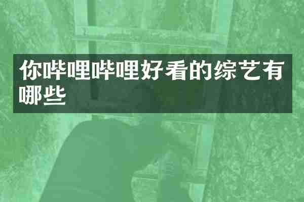你哔哩哔哩好看的综艺有哪些