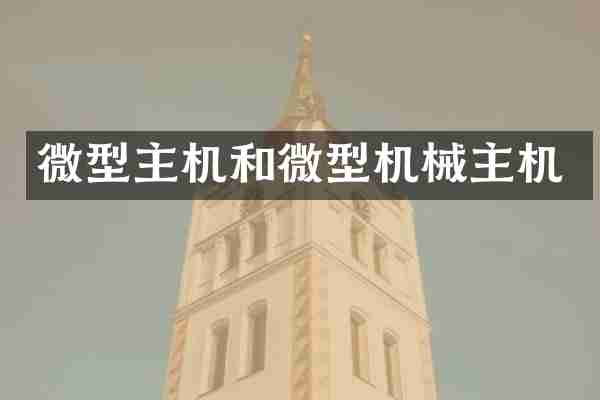 微型主机和微型机械主机