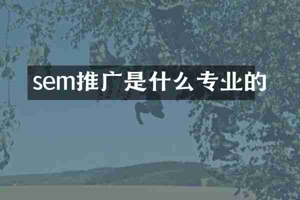 sem推广是什么专业的