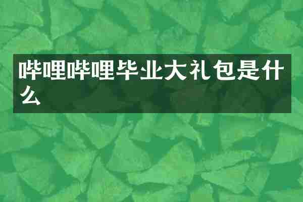 哔哩哔哩毕业大礼包是什么