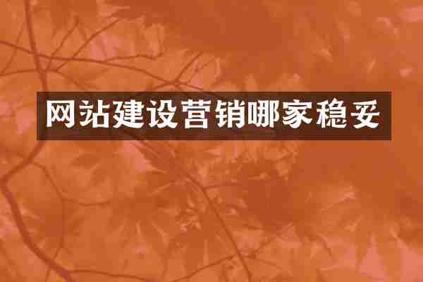 网站建设营销哪家稳妥