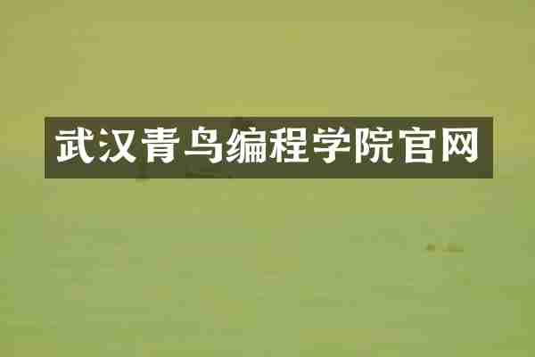 武汉青鸟编程学院官网