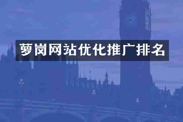 萝岗网站优化推广排名