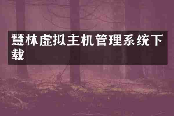 慧林虚拟主机管理系统下载