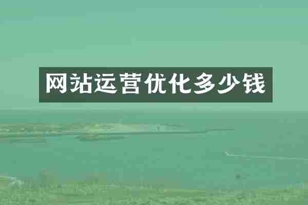 网站运营优化多少钱