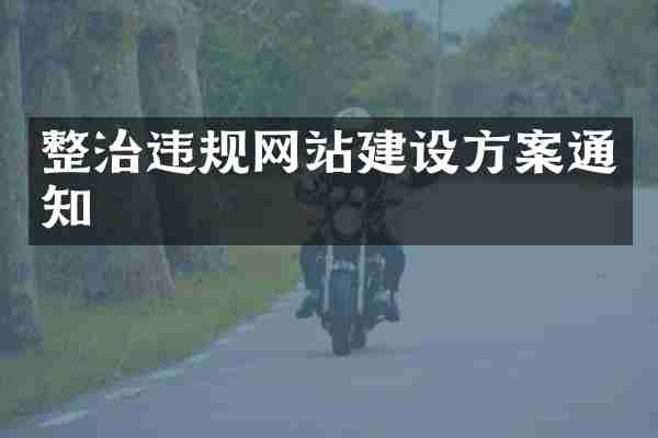整治违规网站建设方案通知