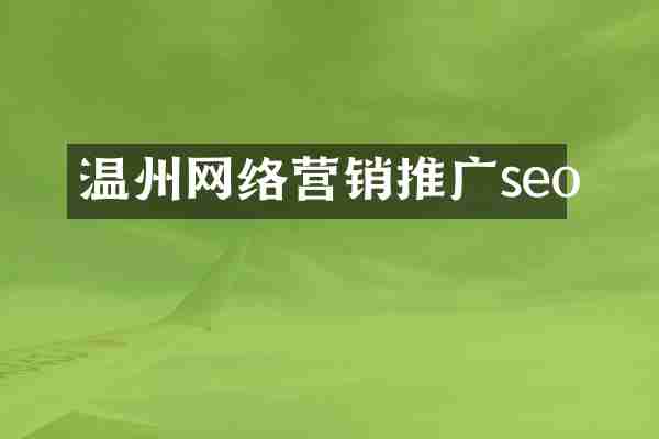 温州网络营销推广seo