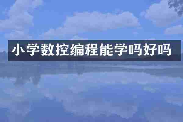 小学数控编程能学吗好吗