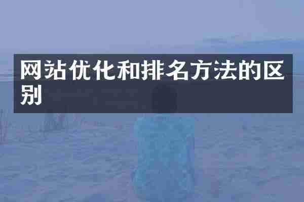 网站优化和排名方法的区别