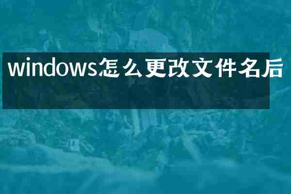 windows怎么更改文件名后缀