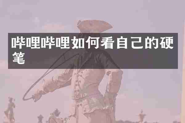 哔哩哔哩如何看自己的硬笔