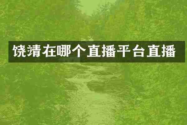 饶靖在哪个直播平台直播