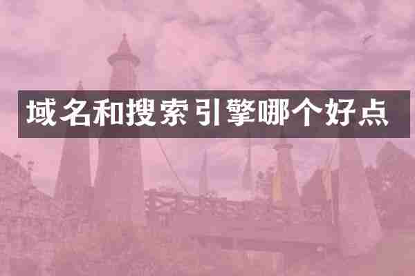 域名和搜索引擎哪个好点