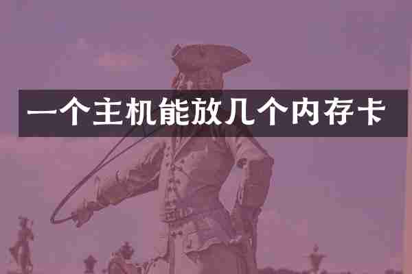 一个主机能放几个内存卡