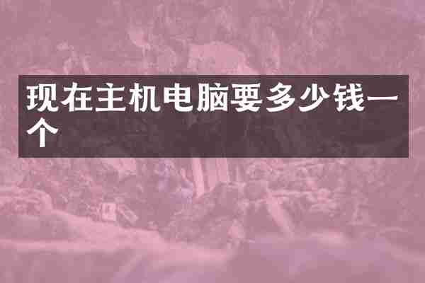 现在主机电脑要多少钱一个