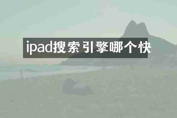 ipad搜索引擎哪个快
