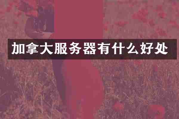 加拿大服务器有什么好处