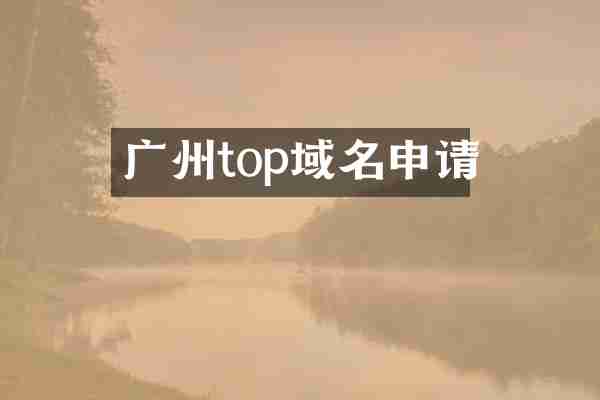 广州top域名申请