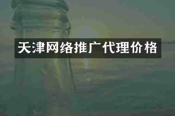 天津网络推广代理价格