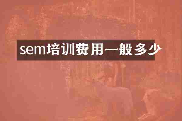 sem培训费用一般多少