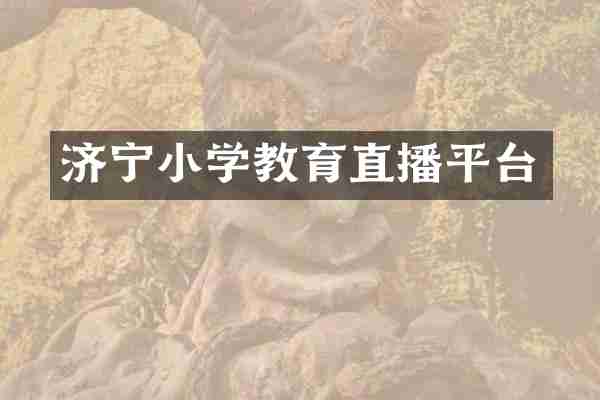 济宁小学教育直播平台