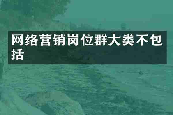 网络营销岗位群大类不包括