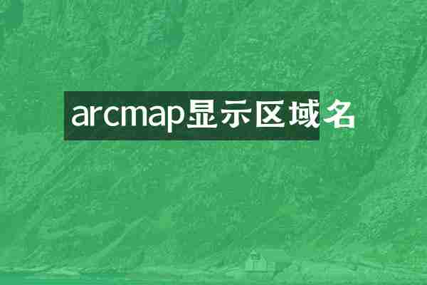 arcmap显示区域名