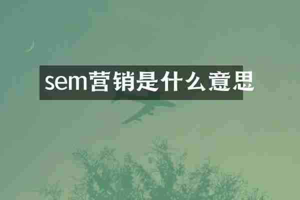 sem营销是什么意思