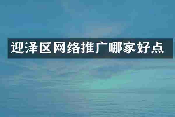 迎泽区网络推广哪家好点