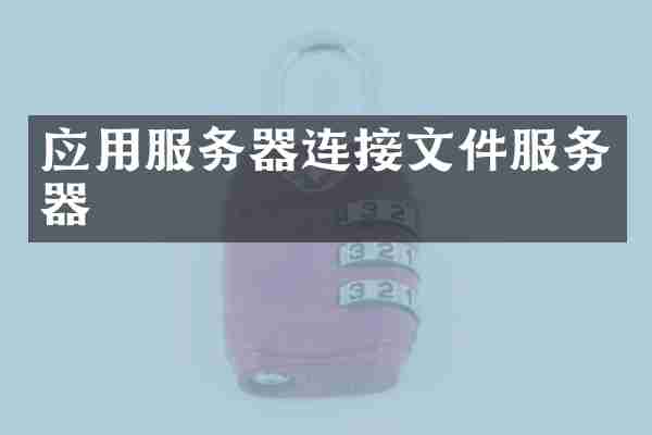 应用服务器连接文件服务器