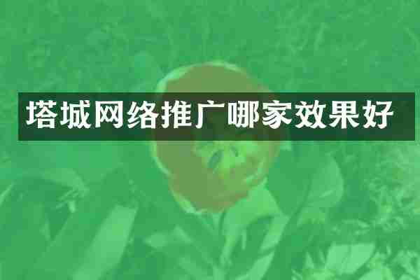 塔城网络推广哪家效果好