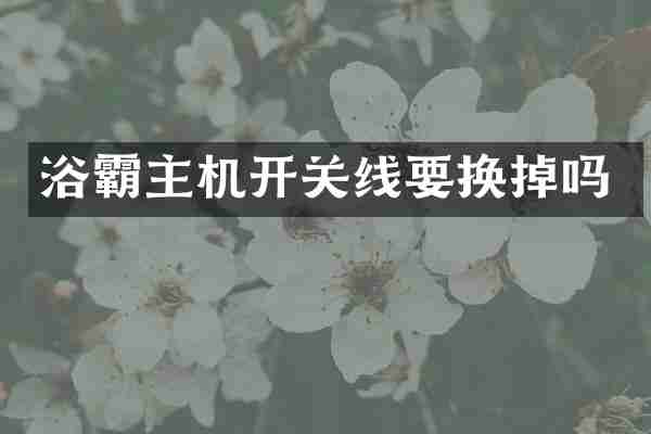 浴霸主机开关线要换掉吗