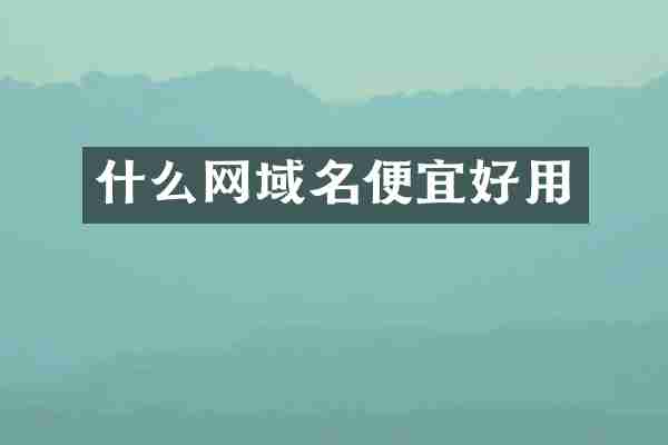 什么网域名便宜好用