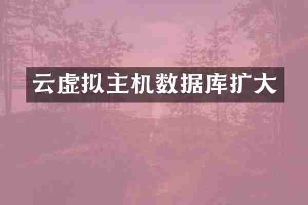 云虚拟主机数据库扩大