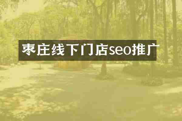 枣庄线下门店seo推广